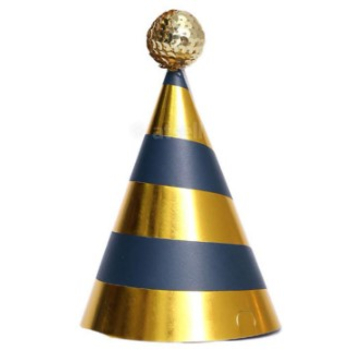 Party Hat - Gold Stripe